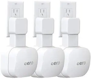 Tizomi Outlet Wall Mount Only for eero 6 & eero 6+ mesh Wi-Fi System, No Messy Wires & Space Saving Outlet Mount Holder for eero 6 Extender (3 Pack)