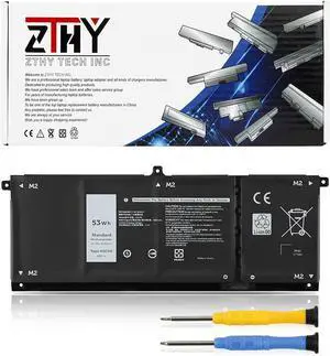 53Wh H5CKD Battery for Dell Inspiron 5400 5406 7405 7300 7306 7500 7506 2-in-1 Silver 5300 5301 5401 5402 5408 5409 5501 5502 5508 5509 Latitude 3410 3510 3120 3140 Vostro 5300 5301 5502 5402 p102f