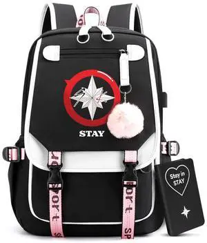 Large Capacity Laptop Bag Bookbag with Notebook, USB Charging and Headphone Port