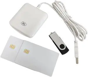 USB ACR38_I1 CAC PC/SC Contact Smart Chip IC Card Reader Writer Support ISO7816 A B C Memory Cards with 2PCS SLE4442 Chip Card, 1PCS SDK Kit (Install Driver Required) by XCRFID