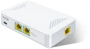 Gigabit POE Switch with USB-C Port 60W AC Power 30W USB-C to Ethernet + Charge Adapter Port Desktop Plug & Play for High-Speed Network Access AG-P01AT