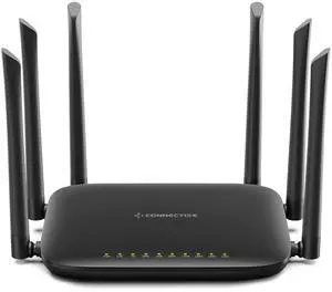 Gigabit WiFi Router, AC2100 Dual Band High Speed Wireless Router, 6 Antennas, MU-MIMO for Superb 2300 Sq.Ft Coverage & 30+ Devices, Easy Setup, Parental Control(Model: Connectize G6), Black