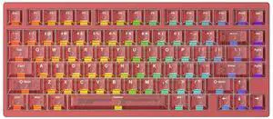 IROK MG75PRO 81 Keys Wired Magnetic Switch Mechanical Keyboard, Hall Effect, 8KHZ/ARGB/CNC Aluminum, Gasket Structure Gaming Keyboard(Red)