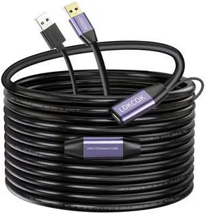 LDKCOK USB 2.0 Type A Male to A Female Active Repeater Extension Cable 50ft, High Speed 480 Mbps LDKCOK USB 2.0 Type A Male to A Female Active Repeater Extension Cable 50ft, High Speed 480 Mbps