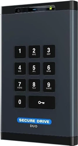 ClevX SecureData SecureDrive Duo 500GB SSD Hardware Encrypted USB 3.0 External Drive, Keypad & Phone App Unlock, FIPS 140-2 Level 3, TAA Compliant, Mac & Windows, Free Antivirus ClevX SecureData SecureDrive Duo 500GB SSD Hardware Encrypted USB 3.0 External Drive, Keypad & Phone App Unlock, FIPS 140-2 Level 3, TAA Compliant, Mac & Windows, Free Antivirus