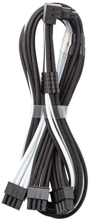 CableMod E-Series Pro ModFlex Sleeved 12V-2x6 12VHPWR 90 StealthSense PCIe Cable for EVGA G/G+ / P/P+ / T - Variant B (Black + White, 16-pin to Triple 8-pin, 60cm) CableMod E-Series Pro ModFlex Sleeved 12V-2x6 12VHPWR 90 StealthSense PCIe Cable for EVGA G/G+ / P/P+ / T - Variant B (Black + White, 16-pin to Triple 8-pin, 60cm)