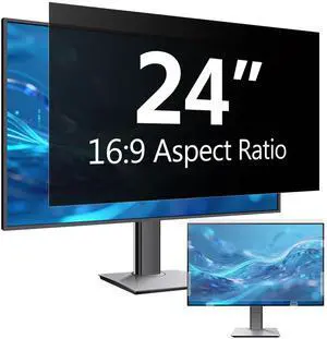 24 Inch Computer Privacy Screen Filter for 16:9 Aspect Ratio Widescreen Monitor, Eye Protection Anti Blue Light Privacy Shield and Anti-Glare Protector, Removable Anti-Scratch 24in Protector Film 24 Inch Computer Privacy Screen Filter for 16:9 Aspect Ratio Widescreen Monitor, Eye Protection Anti Blue Light Privacy Shield and Anti-Glare Protector, Removable Anti-Scratch 24in Protector Film