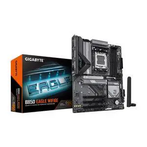 GIGABYTE B850 Eagle WIFI6E AMD AM5 ATX Motherboard, Support AMD Ryzen 9000/8000/7000 Series, DDR5, 8+2+2 Power Phase, 3X M.2, PCIe 5.0, USB-C, WIFI6E, GbE LAN, EZ-Latch, 5-Year Warranty GIGABYTE B850 Eagle WIFI6E AMD AM5 ATX Motherboard, Support AMD Ryzen 9000/8000/7000 Series, DDR5, 8+2+2 Power Phase, 3X M.2, PCIe 5.0, USB-C, WIFI6E, GbE LAN, EZ-Latch, 5-Year Warranty