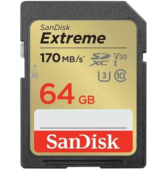 SanDisk 64GB Extreme SDXC UHS-I Memory Card - 150MB/s, C10, U3, V30, 4K UHD, SD Card - SDSDXV6-064G-GNCIN SanDisk 64GB Extreme SDXC UHS-I Memory Card - 150MB/s, C10, U3, V30, 4K UHD, SD Card - SDSDXV6-064G-GNCIN