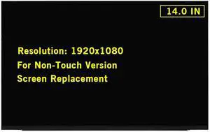 GBOLE 14.0" New Screen Replacement for Dell Latitude 5400 5401 5410 5420 Non-Touch LCD LED Display 30Pin FHD 1920x1080 GBOLE 14.0" New Screen Replacement for Dell Latitude 5400 5401 5410 5420 Non-Touch LCD LED Display 30Pin FHD 1920x1080