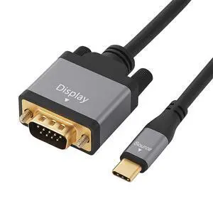 Cyberguys! USB C to VGA Cable (Type-C to VGA), 1080P 60Hz Full HD, Gold-Plated Connectors, Durable PVC Cord Compatible with MacBook, iPad Pro, Chromebook, Dell, HP, Monitor, Projector, 3.3 FT Cyberguys! USB C to VGA Cable (Type-C to VGA), 1080P 60Hz Full HD, Gold-Plated Connectors, Durable PVC Cord Compatible with MacBook, iPad Pro, Chromebook, Dell, HP, Monitor, Projector, 3.3 FT