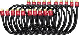 RyzzRooa HDMI 2.0 Cable 3FT, 10-Pack, High Speed 18Gbps HDMI Cord Supports 4K@60Hz, 2K@240Hz, 1080P, HDCP 2.2, HDR, ARC & Ethernet, Compatible with Xbox, PS5/4/3, Soundbar, Laptop, Roku, Monitor, T RyzzRooa HDMI 2.0 Cable 3FT, 10-Pack, High Speed 18Gbps HDMI Cord Supports 4K@60Hz, 2K@240Hz, 1080P, HDCP 2.2, HDR, ARC & Ethernet, Compatible with Xbox, PS5/4/3, Soundbar, Laptop, Roku, Monitor, T