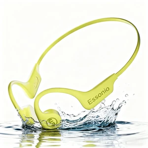 Essonio Ultra-Lightweight (26g) Bone Conduction Headphones, Bluetooth 5.3 Wireless Open-Ear Headphones with 16GB MP3, IP68 Waterproof for Swimming, 8H Battery, Secure for Running, Sports WhiteR Essonio Ultra-Lightweight (26g) Bone Conduction Headphones, Bluetooth 5.3 Wireless Open-Ear Headphones with 16GB MP3, IP68 Waterproof for Swimming, 8H Battery, Secure for Running, Sports WhiteR