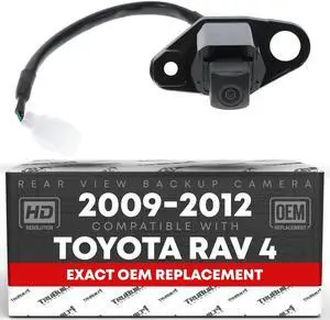 Back up Reverse Camera, Compatible with 09-12 Toyota RAV4 W/O Spare TIRE Carrier - OEM # 8679042011, 8679042010, 8679042040 Back up Reverse Camera, Compatible with 09-12 Toyota RAV4 W/O Spare TIRE Carrier - OEM # 8679042011, 8679042010, 8679042040