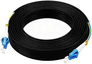 Hamadap 30M/98FT OS2 LC to LC Fiber Patch Cable, Single Mode Duplex 9/125um LC Fiber Optic Cable Indoor/Outdoor, 1G/10GB SM Fiber Optic Jumper Cable, LSZH Black OD-7.0mm Hamadap 30M/98FT OS2 LC to LC Fiber Patch Cable, Single Mode Duplex 9/125um LC Fiber Optic Cable Indoor/Outdoor, 1G/10GB SM Fiber Optic Jumper Cable, LSZH Black OD-7.0mm