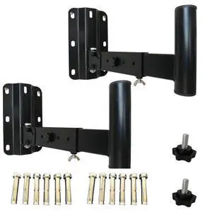 Yuarisx Heavy Duty Speaker Mount Adjustable Swivel Tilt Wall Bracket Support up to 110lbs Yuarisx Heavy Duty Speaker Mount Adjustable Swivel Tilt Wall Bracket Support up to 110lbs
