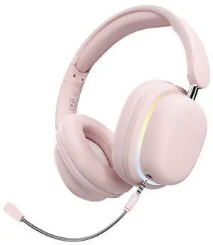 IHAO Luxury Wireless Over-Ear Bluetooth Headset with Active Noise Cancellation Detachable Extent Gaming Mic Foldable Rotatable Design Lightweight-SY-T3 Headset Pink IHAO Luxury Wireless Over-Ear Bluetooth Headset with Active Noise Cancellation Detachable Extent Gaming Mic Foldable Rotatable Design Lightweight-SY-T3 Headset Pink