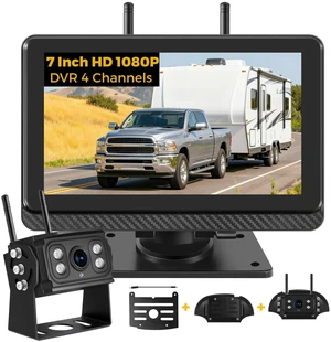 Wireless Backup Camera for Truck RV with 7" Monitor and AHD 1080P Camera Wireless Backup Camera for Truck RV with 7" Monitor and AHD 1080P Camera