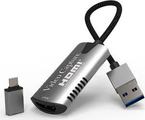 4K HDMI Audio Video Capture Card,High Speed USB 3.0 Game Capture Card 1080P 60FPS Capture Adapter for Gaming, Streaming Compatible with Nintendo Switch, PS3/4, Xbox One, Twitch, YouTube 4K HDMI Audio Video Capture Card,High Speed USB 3.0 Game Capture Card 1080P 60FPS Capture Adapter for Gaming, Streaming Compatible with Nintendo Switch, PS3/4, Xbox One, Twitch, YouTube