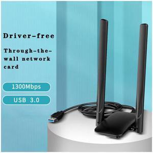 XYTSHARETOP drive-free version 1300M Gigabit 5G dual-band USB wireless network card notebook desktop portable wifi receiver USB3.0 interface
