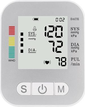 Blood Pressure Monitor, Mericonn Upper Arm Digital Blood Pressure Monitors Cuff BP Machine Automatic Heart Rate Pulse Monitor with Backlight Display and Voice Function Home Use