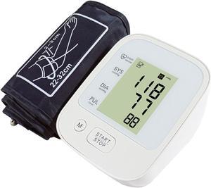 Fully Automatic Blood Pressure Monitor Upper Arm Digital BP Machine Automatic Heart Rate Pulse Monitor with LCD Large Screen Display Home Use Care Device