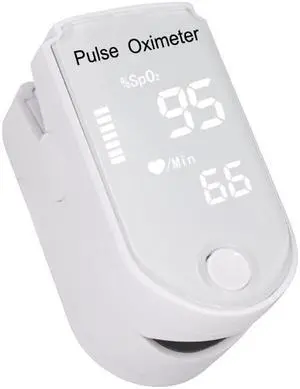 fingertip pulse oximeter mini medical for adult household mini medical LED display,fingertip pulse oximeter, white, compact, accurate, easy-to-read display, portable, non-invasive, oxygen saturation m