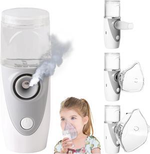 Mericonn Portable Mesh Nebulizer Automatic Cleaning Atomizer for Household gray