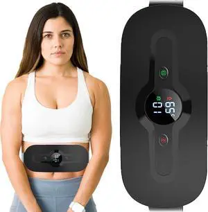 Mericonn Portable Heating Pad Cordless for Period Cramps Pain Back Pain Relief Black 7.4 in