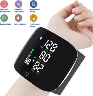 Mericonn Wrist Blood Pressure Monitor BP Monitor LED Display Blood Pressure Cuff Wrist Automatic Voice 2x99 Reading Memory for Home Use with Carrying Case