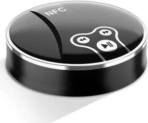 Mericonn Bluetooth 5.0 Audio Receiver/Transmitter Adapter - High-Definition Stereo Sound, 3.5mm/2RCA Input/Output, NFC Pairing, 15M Range, Black