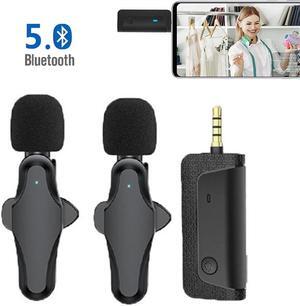 Mericonn Upgraded Wireless Lavalier Microphone Set of 2 - Noise Reduction, 360° Sound Reception, 35FT Transmission, Long Battery Life, Compatible with iPhone