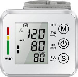 Mericonn Blood Pressure Monitor with Adjustable Wrist Cuff, Easy-to-Use One-Button Operation, and 198 Memory Storage for Health & Personal Care