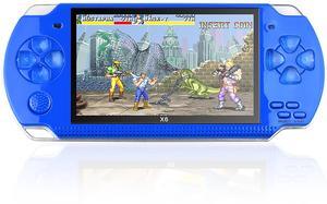 Mericonn PSP Handheld Game Machine X6, 8GB, with 4.3 Inch High Definition Screen, Built-in Free Games, Blue