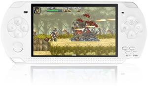 Mericonn PSP Handheld Game Machine X6, 8GB, with 4.3 Inch High Definition Screen, Built-in Free Games, White