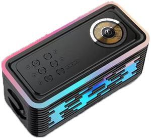 Mericonn MUSIC SYNC RGB Bluetooth Speaker with 15W Wireless Charger & Deep Bass, Dual Pairing, White Noise Mode, 20W Powerful Sound  Portable Party Speaker for Home, Outdoor