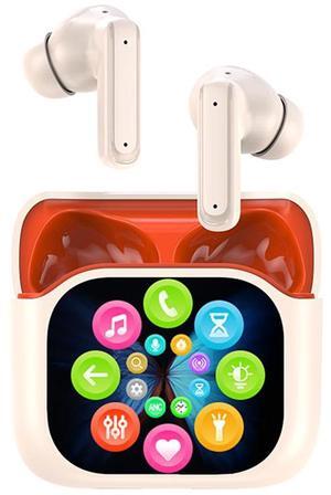 Mericonn AI-Powered Translator Earbuds with Real-Time 168 Language Translation | Touch Screen Charging Case | Bluetooth 5.4 | Noise Cancelling Mic | 25-Hr Battery for iPhone & Android