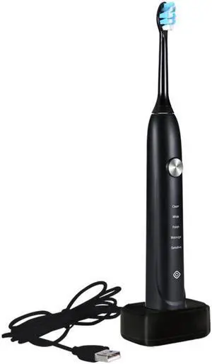 Mericonn Rechargeable Sonice Electric Toothbrushes 1pcs and 2 pcs Replaceable toothbrush head for Adults