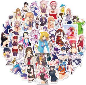 Anime cute girl stickers ai generative 23886244 PNG