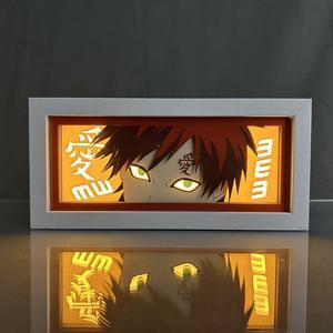Anime Lamp Gaara Figure Bedroom Decor Night Light Birthday Gift Led Light