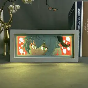 Genshin Impact Anime Lamp Ganyu Figure Night Light Bedroom Decor Led Light Anime Desk Lamp Birthday Gift
