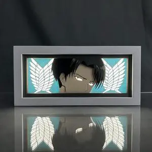 Anime Lamp Levi Ackerman Figure Night Light Bedroom Decor Led Light Anime Desk Lamp Birthday Gift