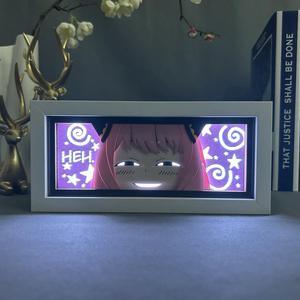 Anime Lamp Anya Figure Night Light Bedroom Decor Led Light Anime Desk Lamp Birthday Gift Pink