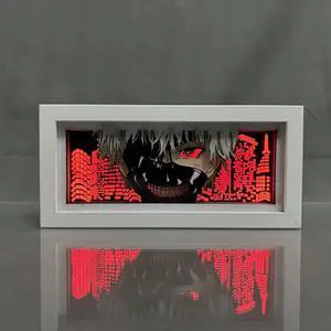 Anime Lamp Kaneki Ken Figure Night Light Bedroom Decor Led Light Anime Desk Lamp Birthday Gift Black