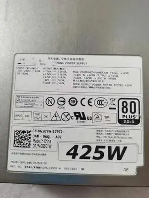 For Dell T3600 t3610 power supply 425W G50YW AC425EF Y6WWJ 03MFJ FFD0H