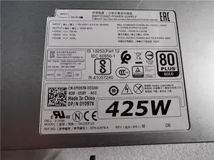 For DELL T5820 T7820 Power Supply 425W D425EF-03 Y097X 3W8F7