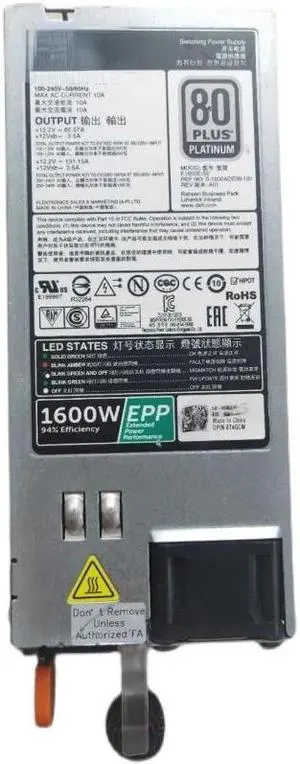 1600W Server Power Supply D1600E-S1 F1600E-S0 95HR5 T4GCW D5W1N