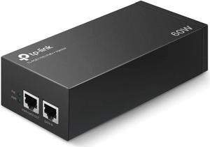 TP-Link TL-PoE170S 802.3at/af/bt Gigabit PoE Injector Non-PoE to PoE Adapter Supplies up to 60W (PoE++) Plug & Play Desktop/Wall-Mount Distance Up to 328 ft. UL Certified, Black
