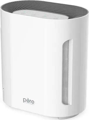 Pure Enrichment PureZone Air Purifier for Bedroom & Living Room, 4-Stage Filtration & UV-C Light, H13 HEPA Filter Helps Remove Bacteria, Pet Hair Dander, Allergens, Germs, Smoke, Dust (White)