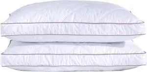 ? Goose Feathers and Down Pillow for Sleeping Gusseted Bed Hotel Collection Pillows King Set of 2